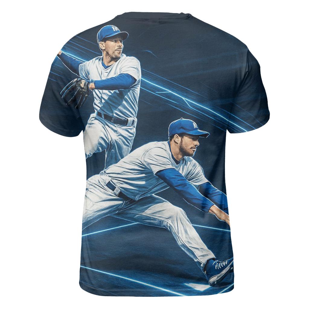 Electric Double Play Circuit artistic all-over print tops