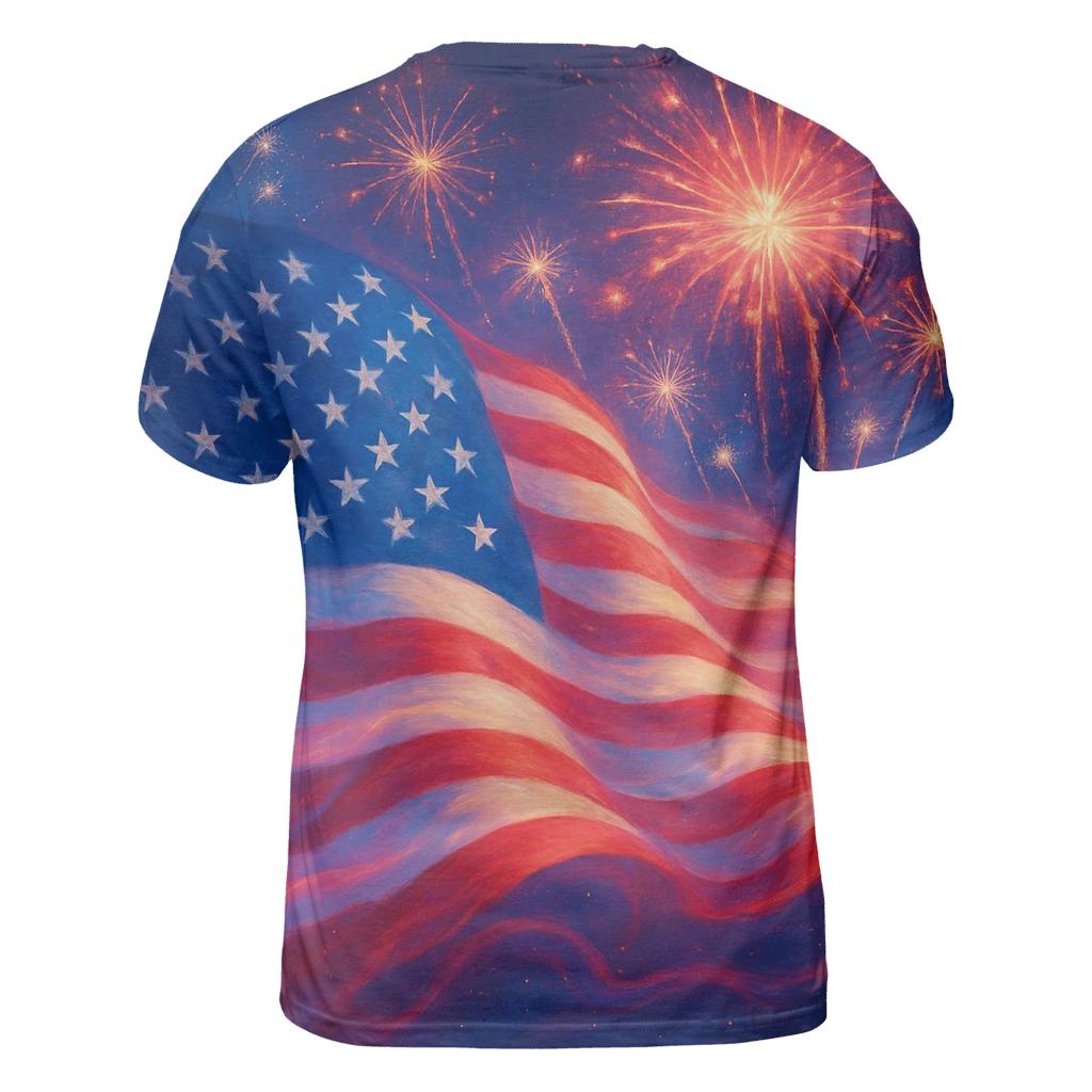 Firework Constellation Banner trendy printed shirt styles