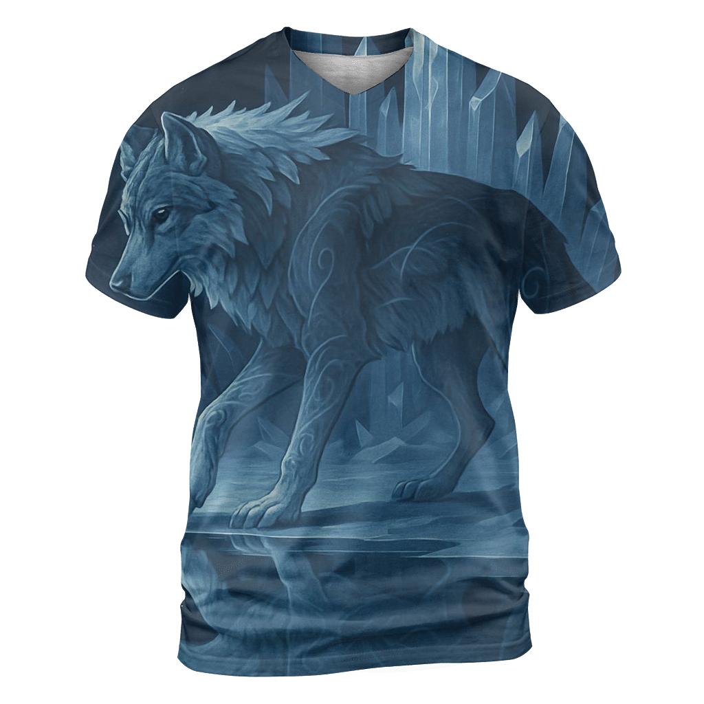 Glacier Mirror Spirit Wolf custom all-over print shirts