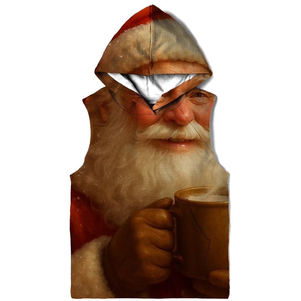 Fireside Cocoa Santa Portrait graphic hoodies