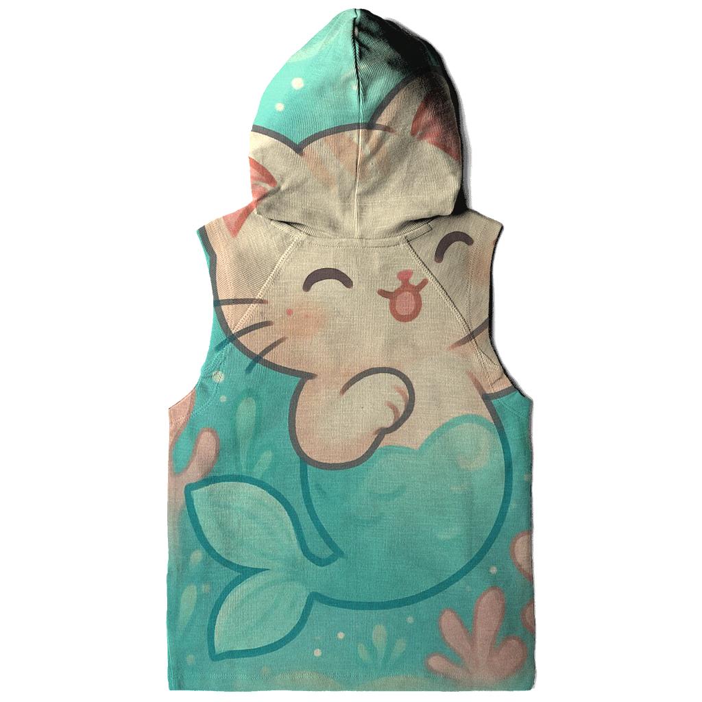 Bubble Reef Mermaid Kitten heavyweight hoodies