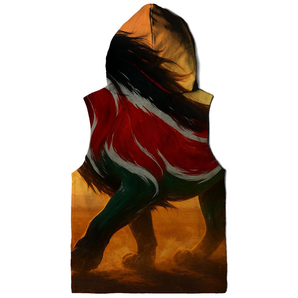 Kenya Surreal Savannah Flag Lion Shadow hoodies fashion