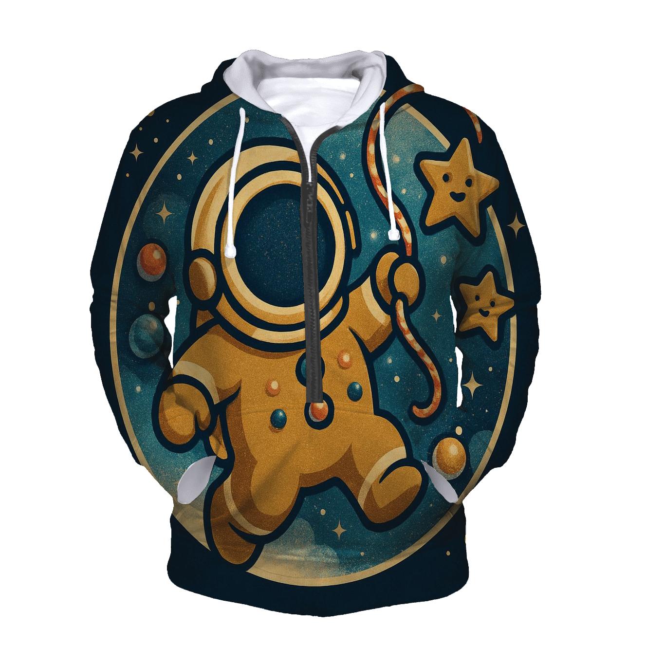 Gingerbread Astronaut Cookie Rescue lightweight hoodies