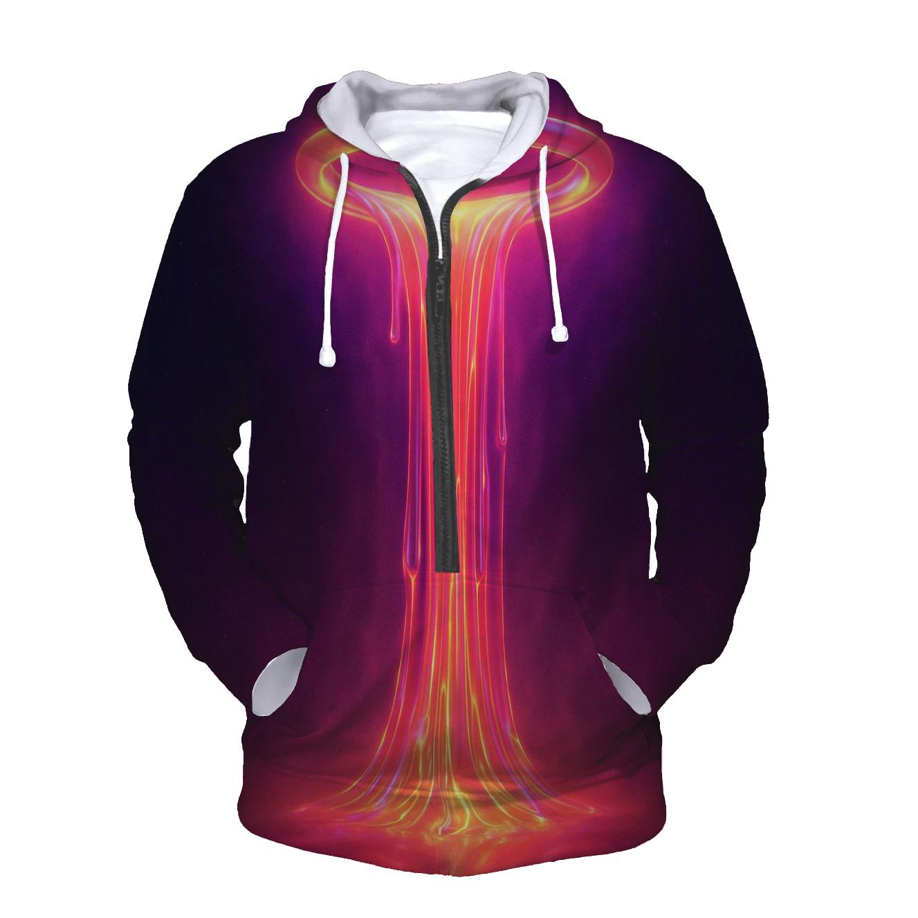 Neon Orbital Waterfall hoodie designs