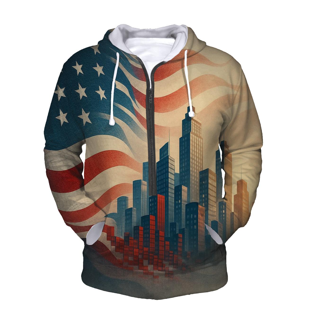 Skyline Flag Mosaic Drift custom hoodies