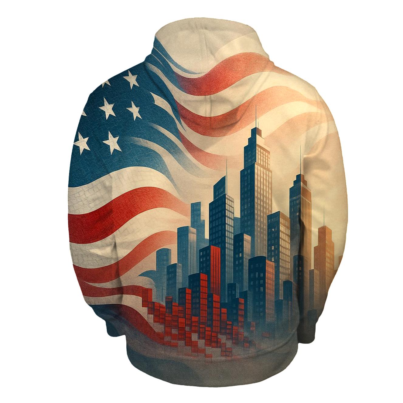 Skyline Flag Mosaic Drift custom hoodies