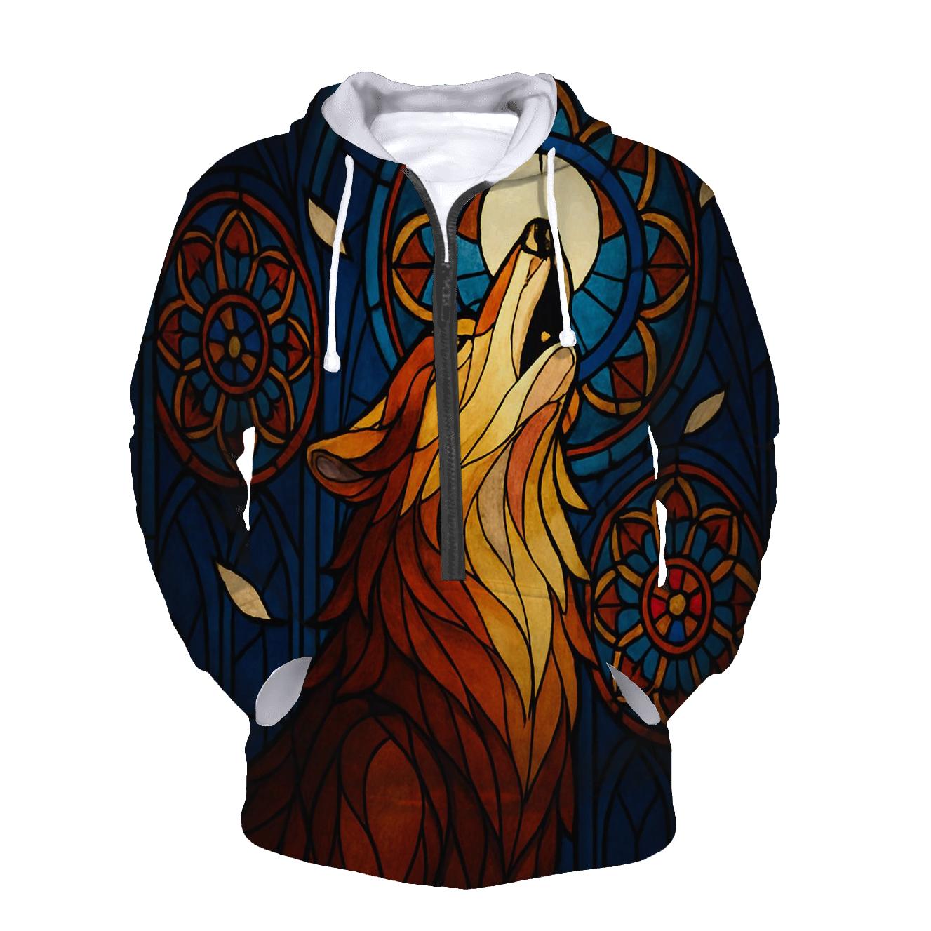 Cathedral Stained Glass Howl graphic hoodies