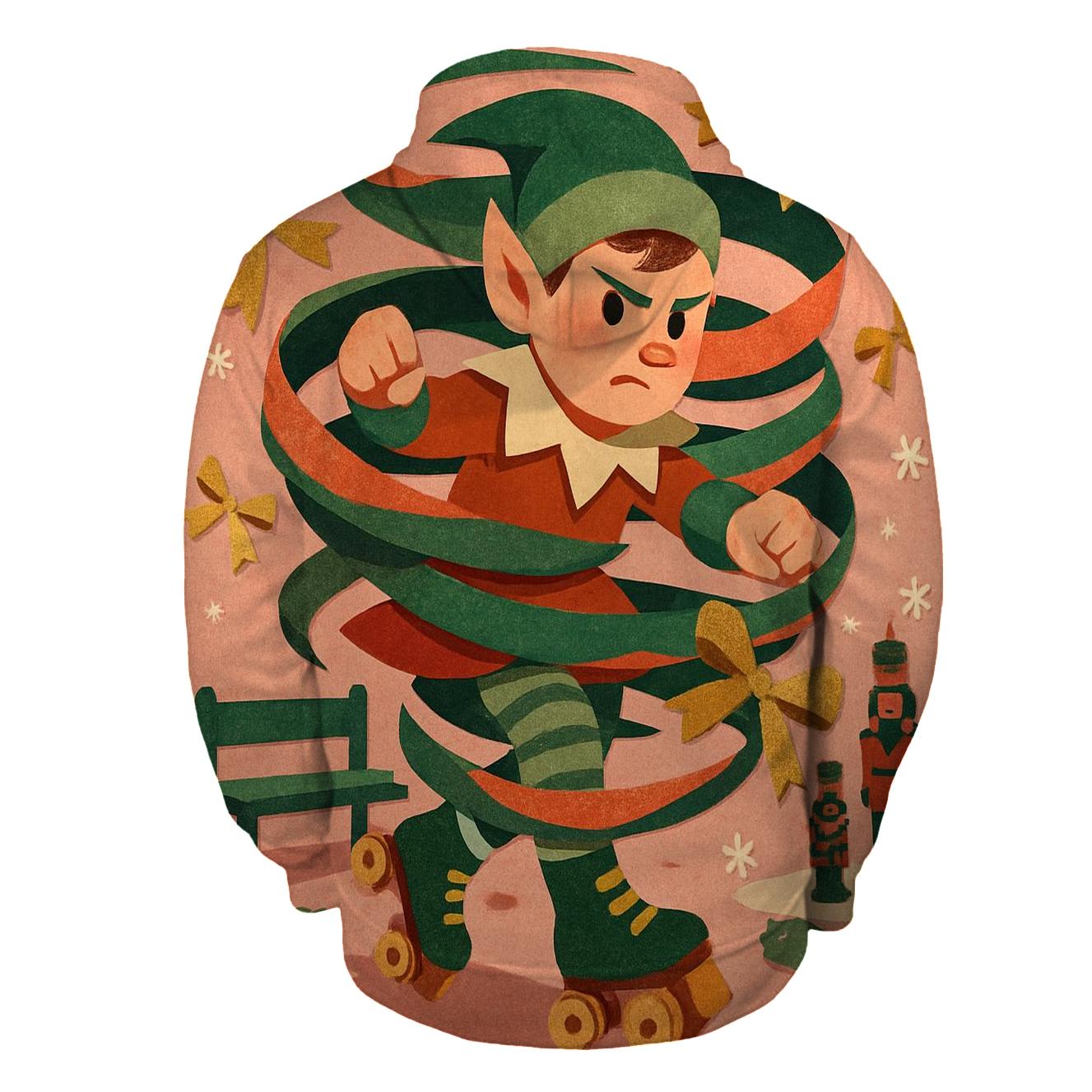 Elf Workshop Gift Wrap Tornado premium hoodies