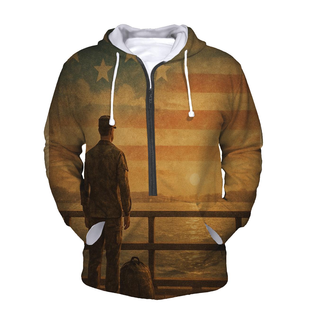 Harbor Homecoming Under The Painted Flag Sky hoodie styles