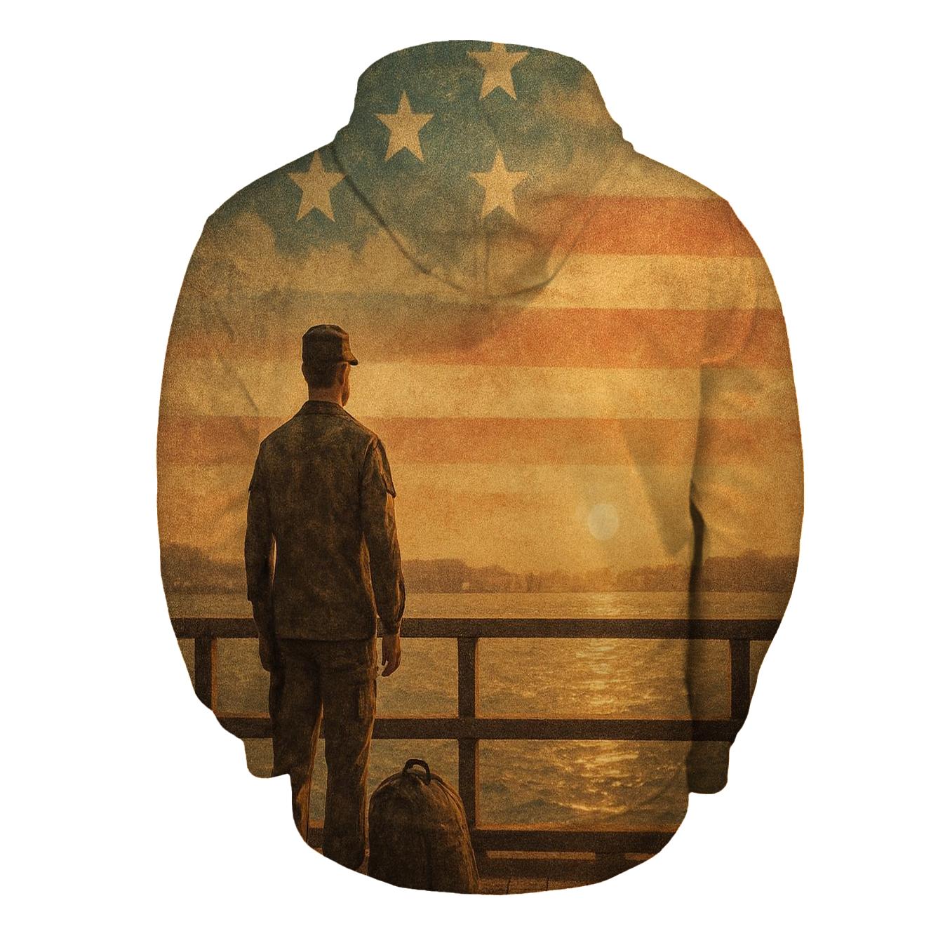 Harbor Homecoming Under The Painted Flag Sky hoodie styles