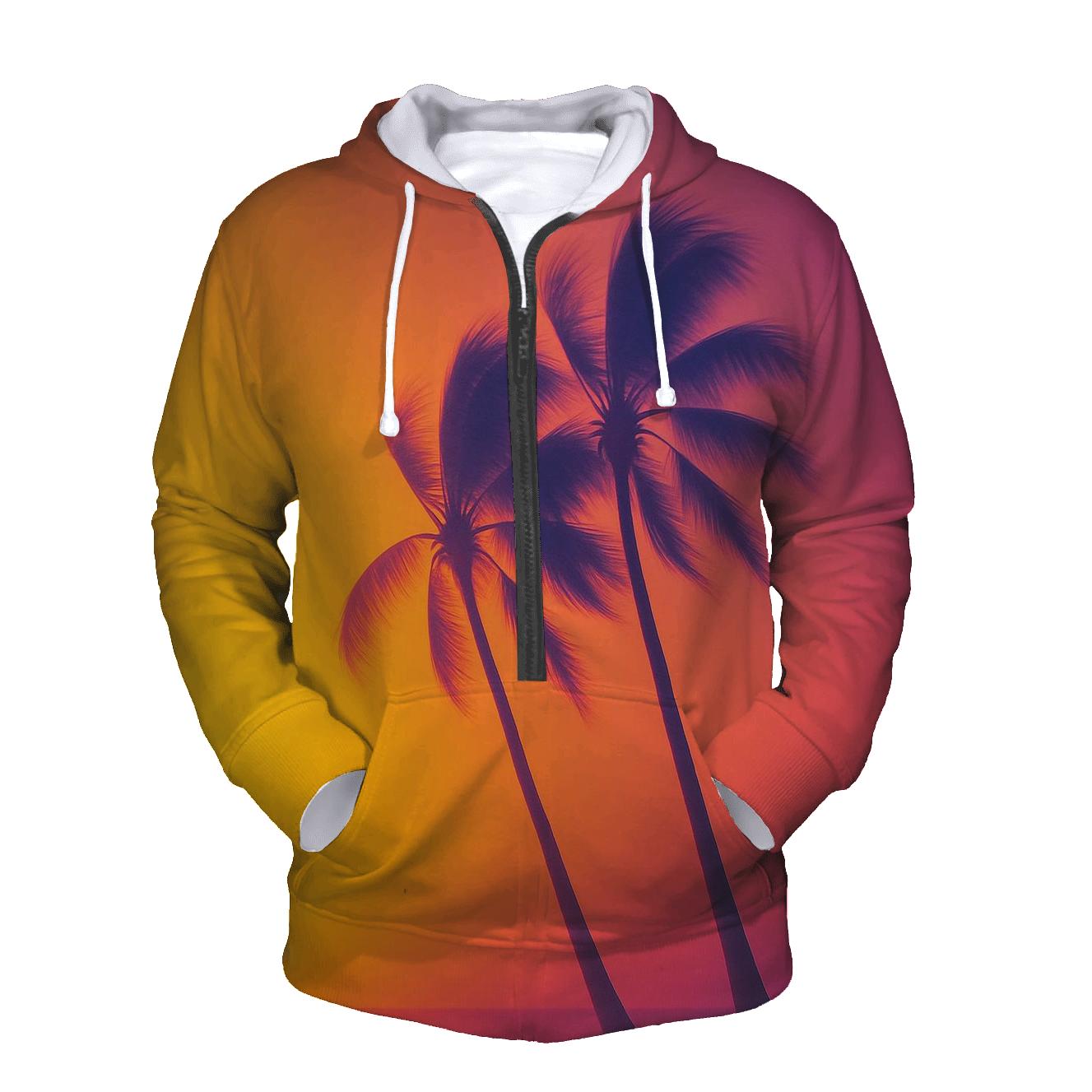 Palm Shadow Serenade pullover hoodies
