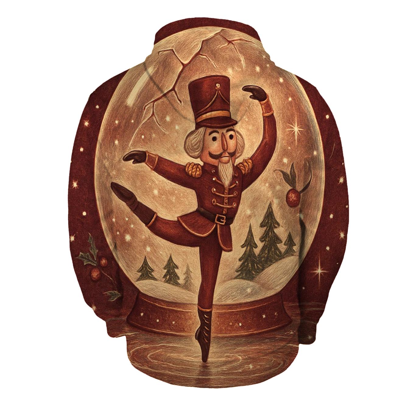 Nutcracker Ballet In A Snow Globe Forest zip-up hoodies