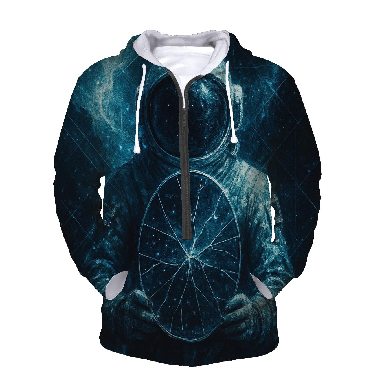 Quantum Mirror Astronaut designer hoodies