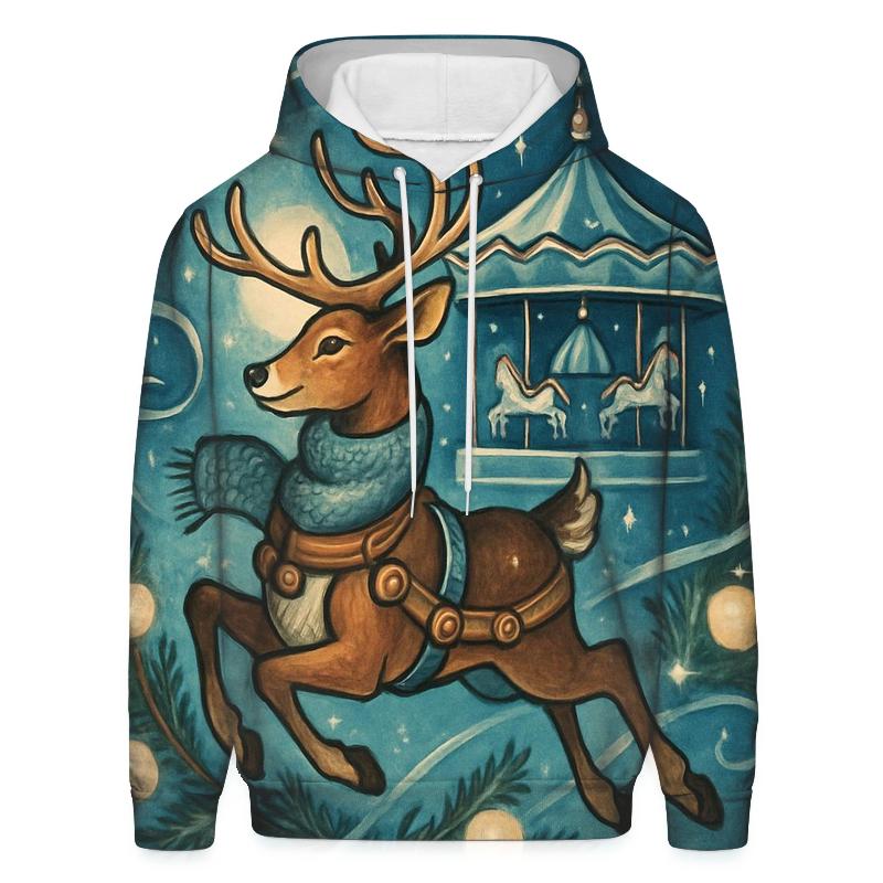 Reindeer Carousel Night Ride hoodie trends
