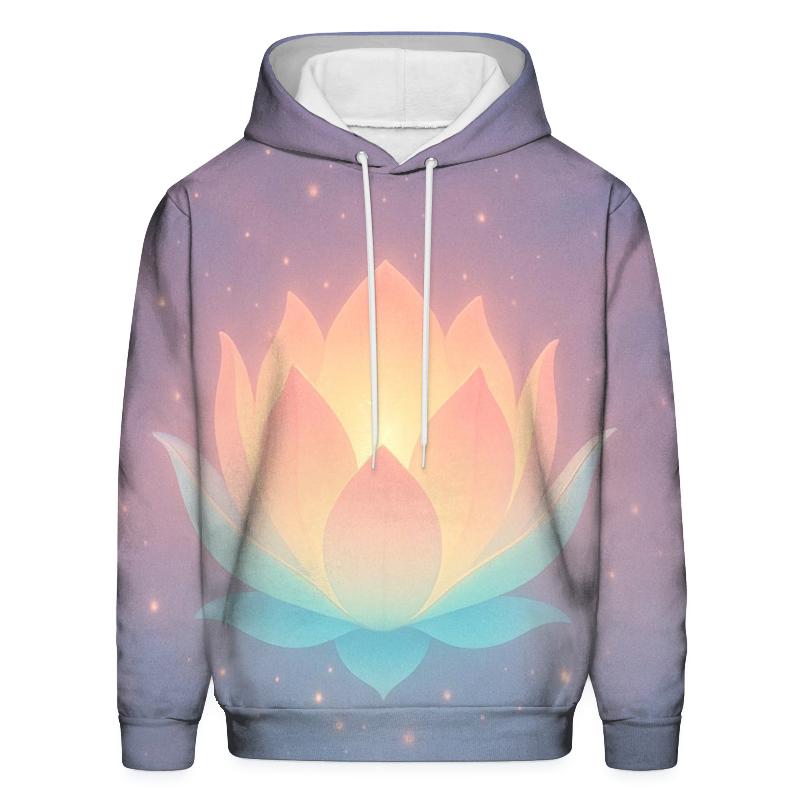 Chromatic Lantern Bloom embroidered hoodies