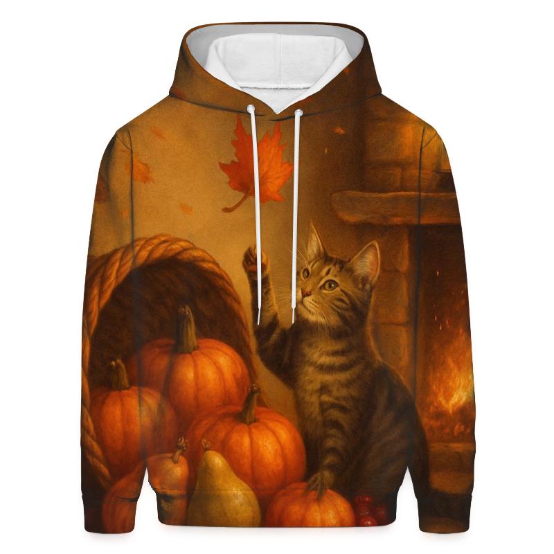 Candlelit Cornucopia Hearth custom hoodies