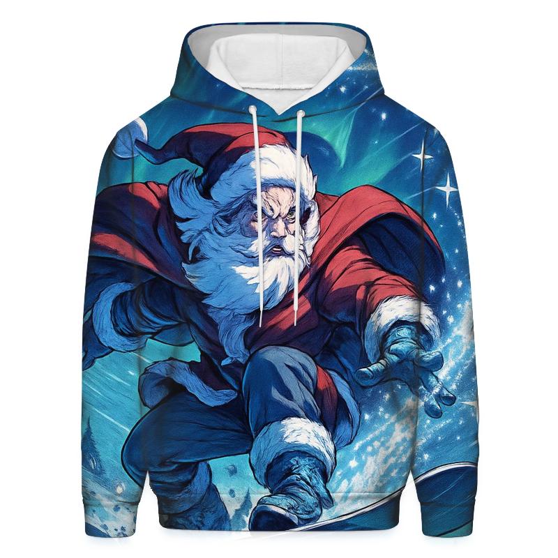 Aurora Snowboard Santa Rush embroidered hoodies