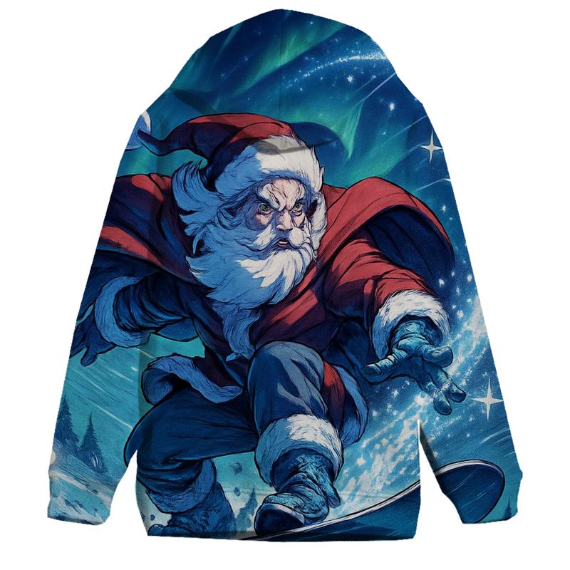 Aurora Snowboard Santa Rush embroidered hoodies