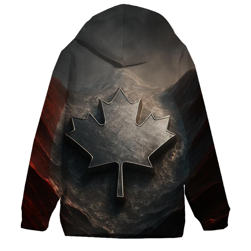 Canada Metallic Maple Flag Ridge embroidered hoodies