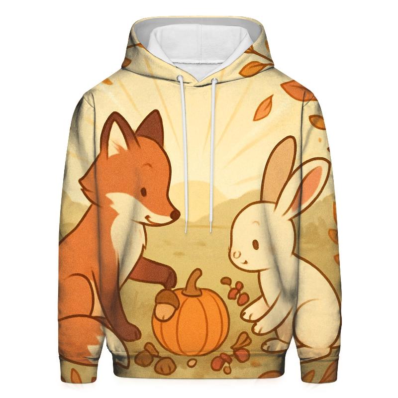 Autumn Meadow Gratitude Circle printed hoodies