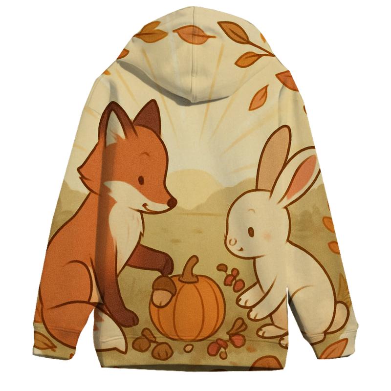 Autumn Meadow Gratitude Circle printed hoodies