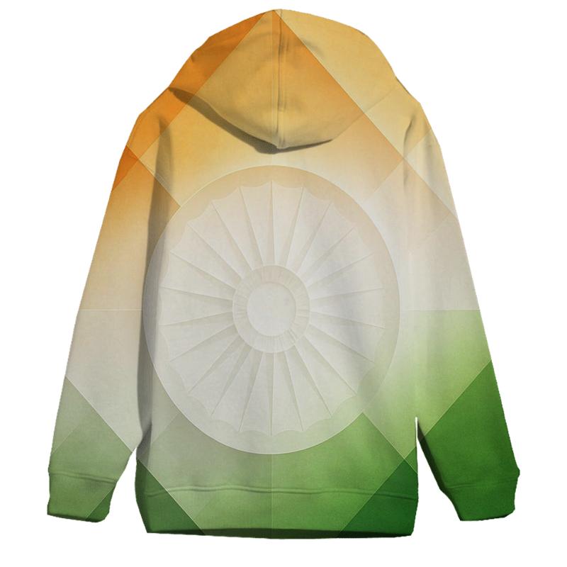 India Geometric Spectrum Flag Mosaic lightweight hoodies