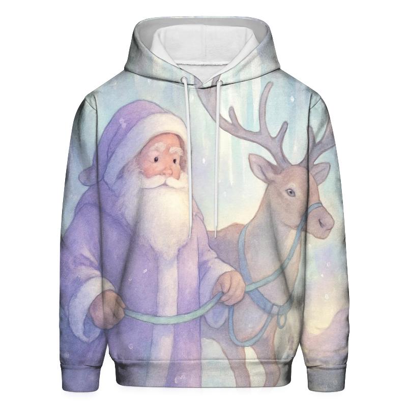 Crystal Cave Santa And Reindeer designer hoodies