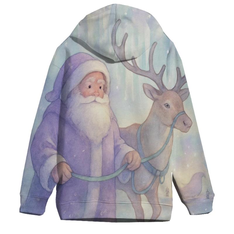 Crystal Cave Santa And Reindeer designer hoodies