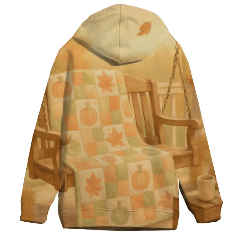 Porch Swing Pumpkin Quilt custom hoodies