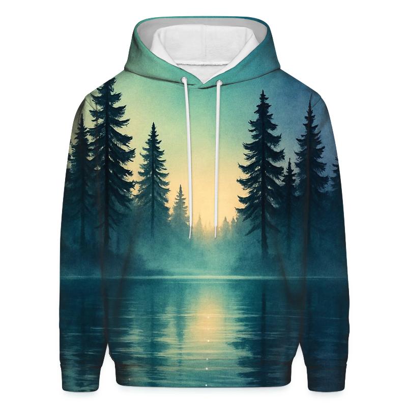 Pines Under A Melted Sky heavyweight hoodies