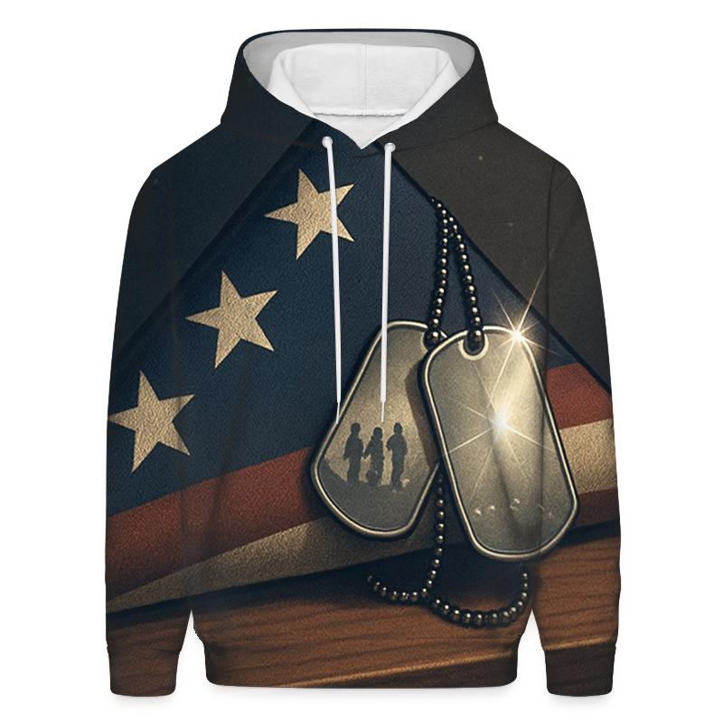 Dog Tags In The Flag Fold Reflection hoodie styles