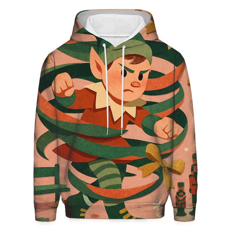 Elf Workshop Gift Wrap Tornado hoodie designs