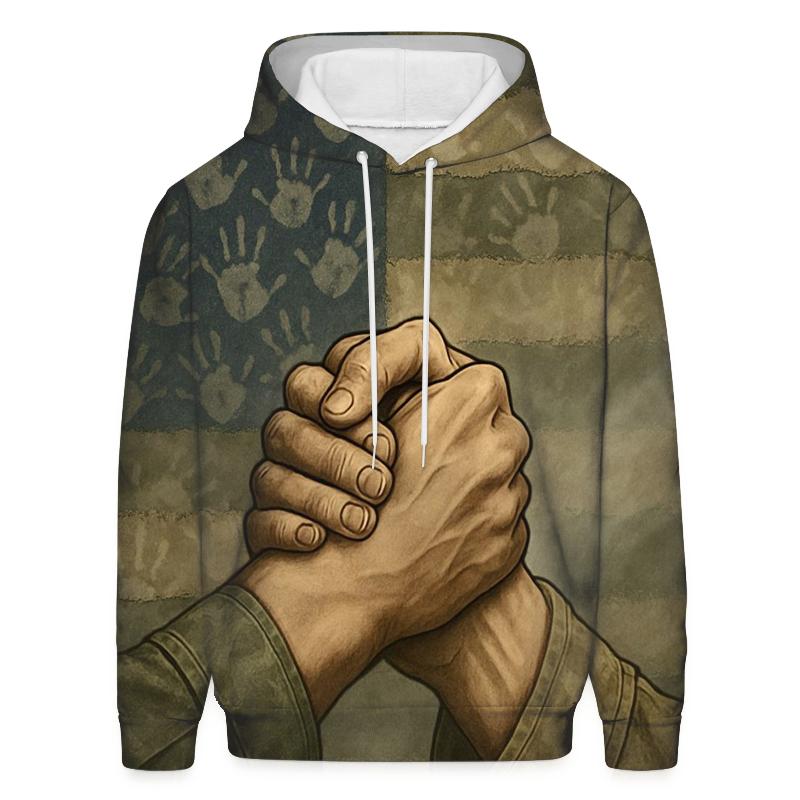 Camouflage Mosaic Flag Of Many Hands custom hoodies
