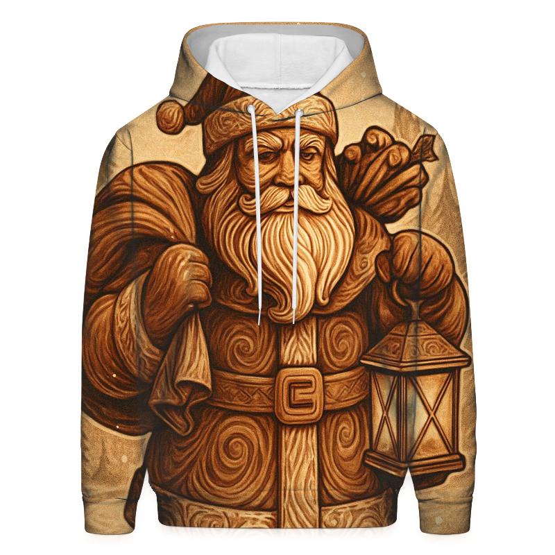 Wood Carved Vintage Santa Relic hoodie trends