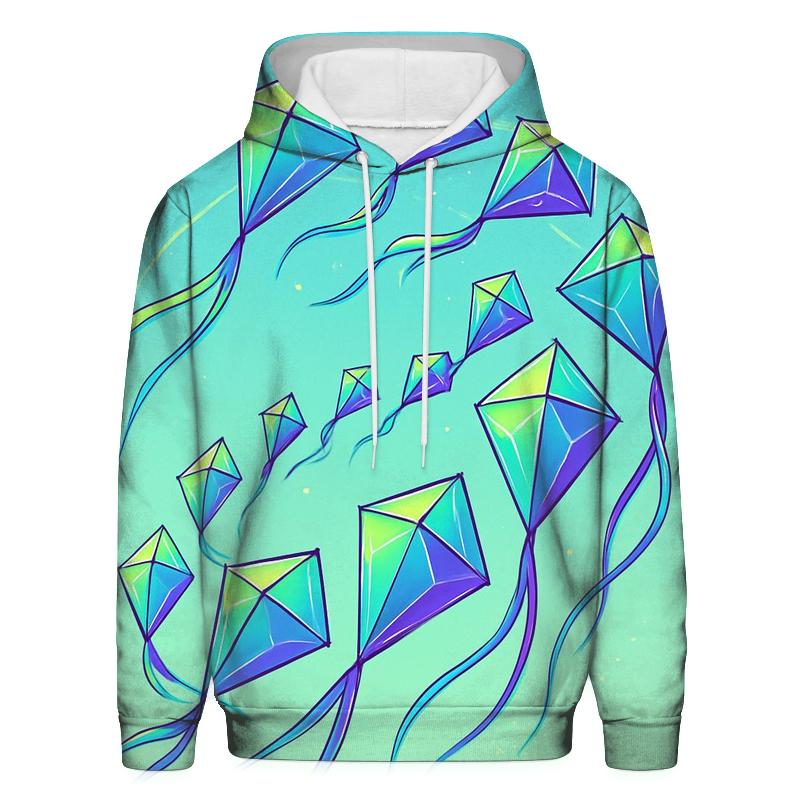 Electro Prism Kite Swarm zip-up hoodies