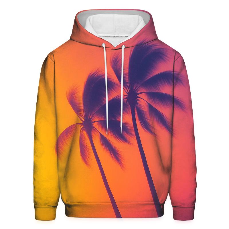 Palm Shadow Serenade printed hoodies