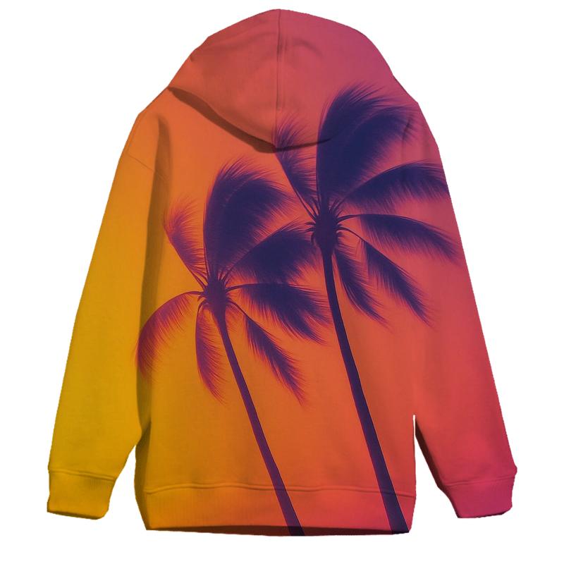 Palm Shadow Serenade printed hoodies