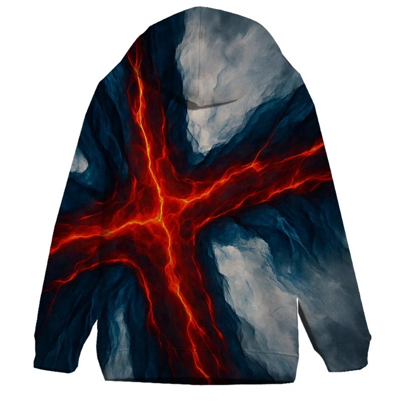 Iceland Abstract Flag Glacier Lava Merge graphic hoodies