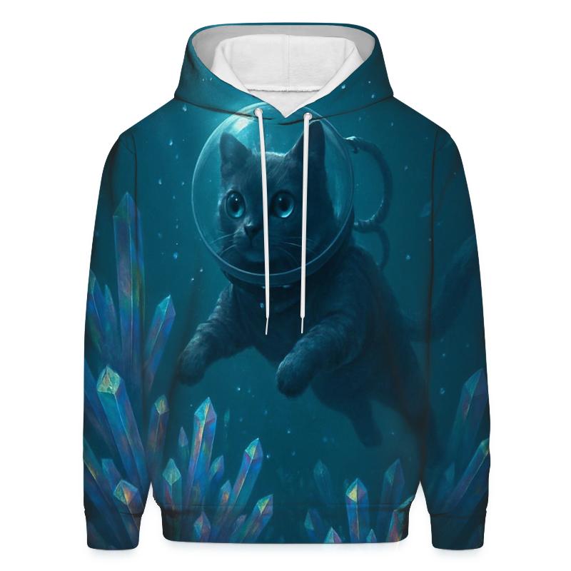 Crystal Reef Dream Diver Cat lightweight hoodies
