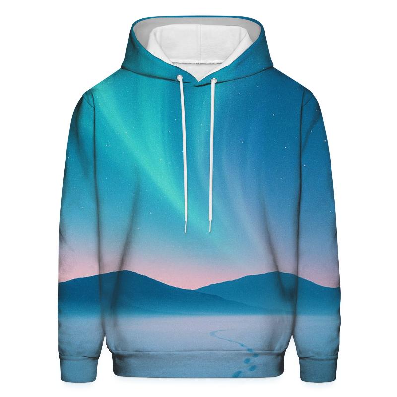 Aurora Dusk Snowfield graphic hoodies