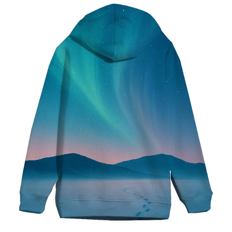Aurora Dusk Snowfield graphic hoodies