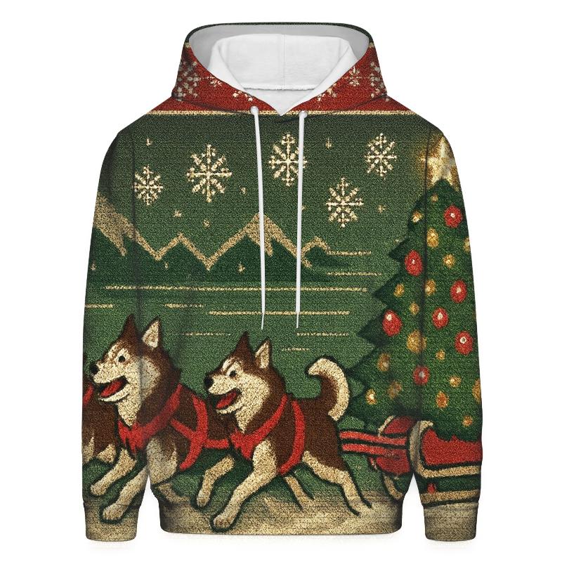 Christmas Tree Delivery By Sled Dog Team hoodie designs