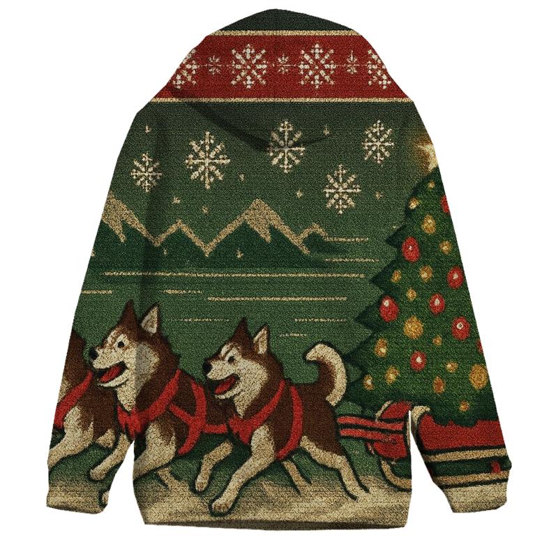 Christmas Tree Delivery By Sled Dog Team hoodie designs