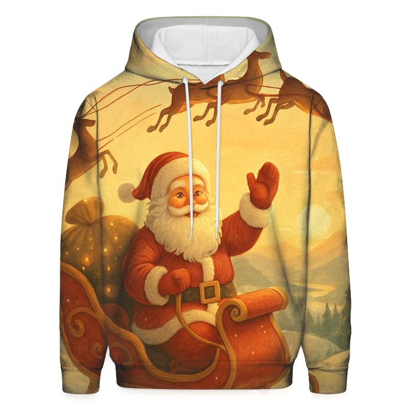 Golden Sleigh Sunrise Blessing graphic hoodies