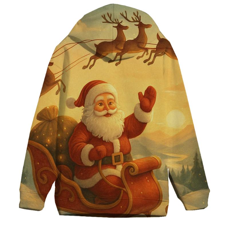Golden Sleigh Sunrise Blessing graphic hoodies