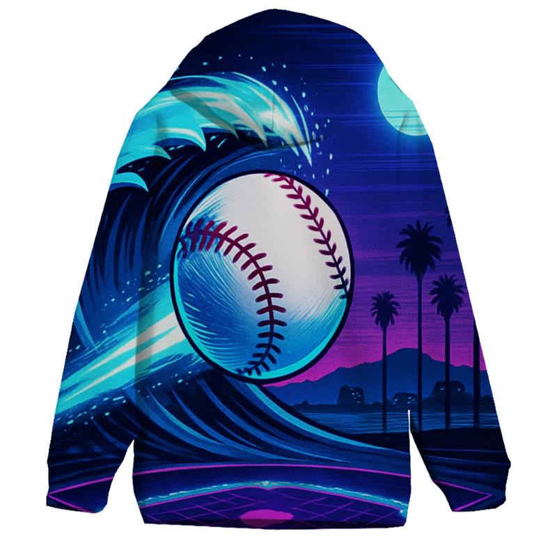 Coastal Night Rally Wave lightweight hoodies