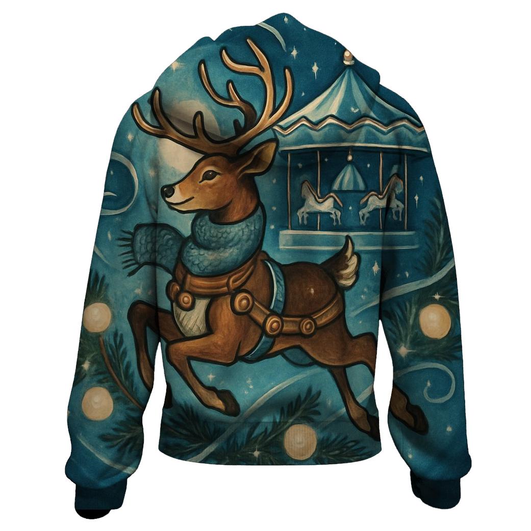 Reindeer Carousel Night Ride hoodie trends