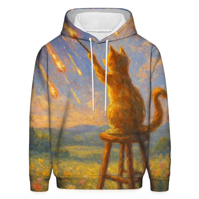 Meadow Meteor Painter Cat lightweight hoodies