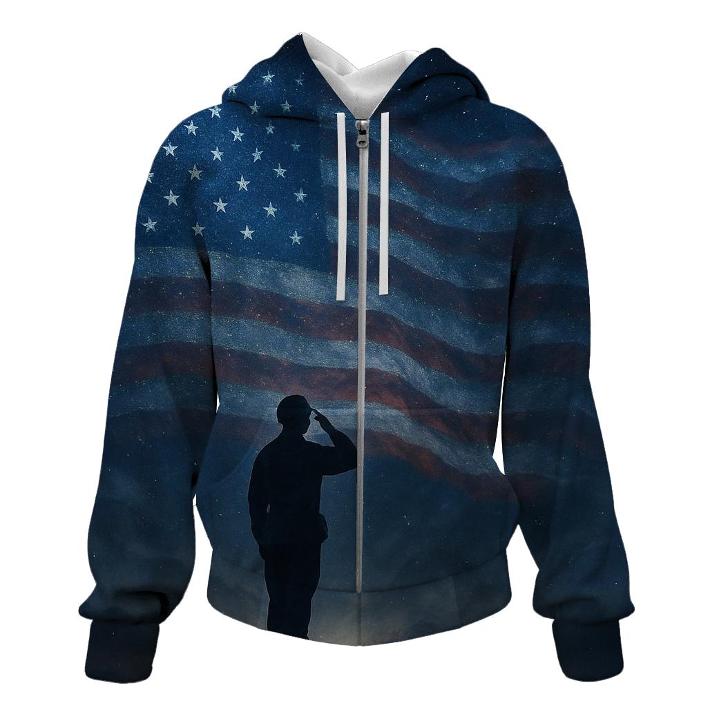Constellation Oath Over The Silent Flag embroidered hoodies
