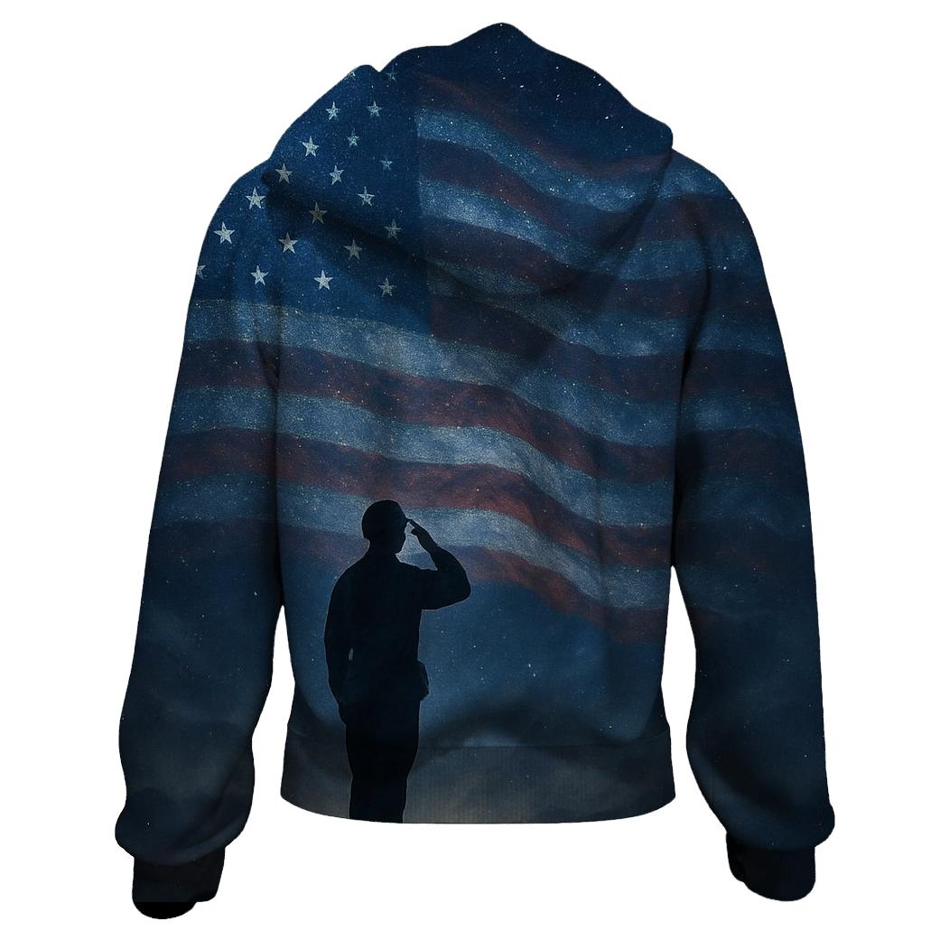 Constellation Oath Over The Silent Flag embroidered hoodies